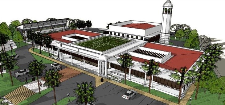 Construction of Masjid Sutera in July 2009